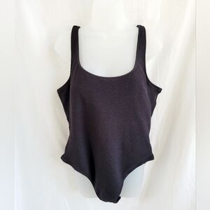 Love & Sports Women's Textured One-Piece Swimsuit Plus Size XXL Color Black